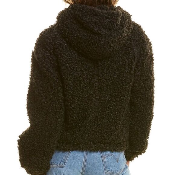 NWT Walter Baker Hooded Amanda Jacket in Black - Picture 2 of 11